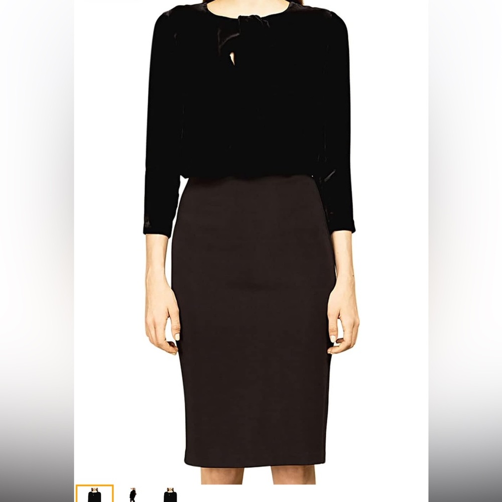 Badgley Mischka Velveteen black Day Dress
